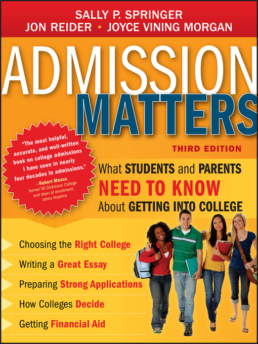 Title details for Admission Matters by Sally P. Springer - Available